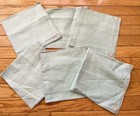Vintage York Street Hemstitch Linen Blue Napkins 16” Set Of 6 Made In Ireland