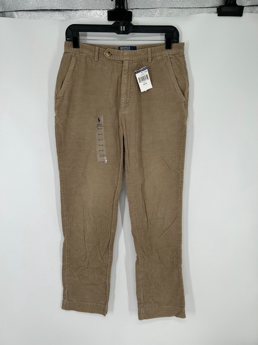 Polo Ralph Lauren Corduroy Pants Mens 30x30 Tan Brown 100% Cotton