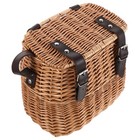  Wicker Basket with Lid Picnic Baskets Shoulder Strap Empty Present