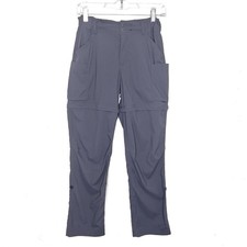 REI Coop Pants Girls Large 12/14 Gray Convertible Zip Off Camping Trail Outdoor