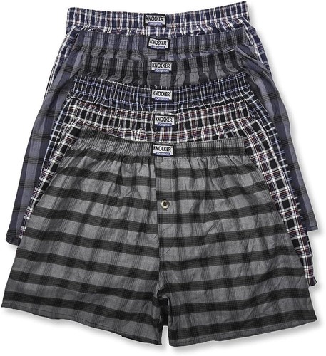 Knocker Men's 6 Plaid Boxer Shorts Underwear - Picture 5 of 7