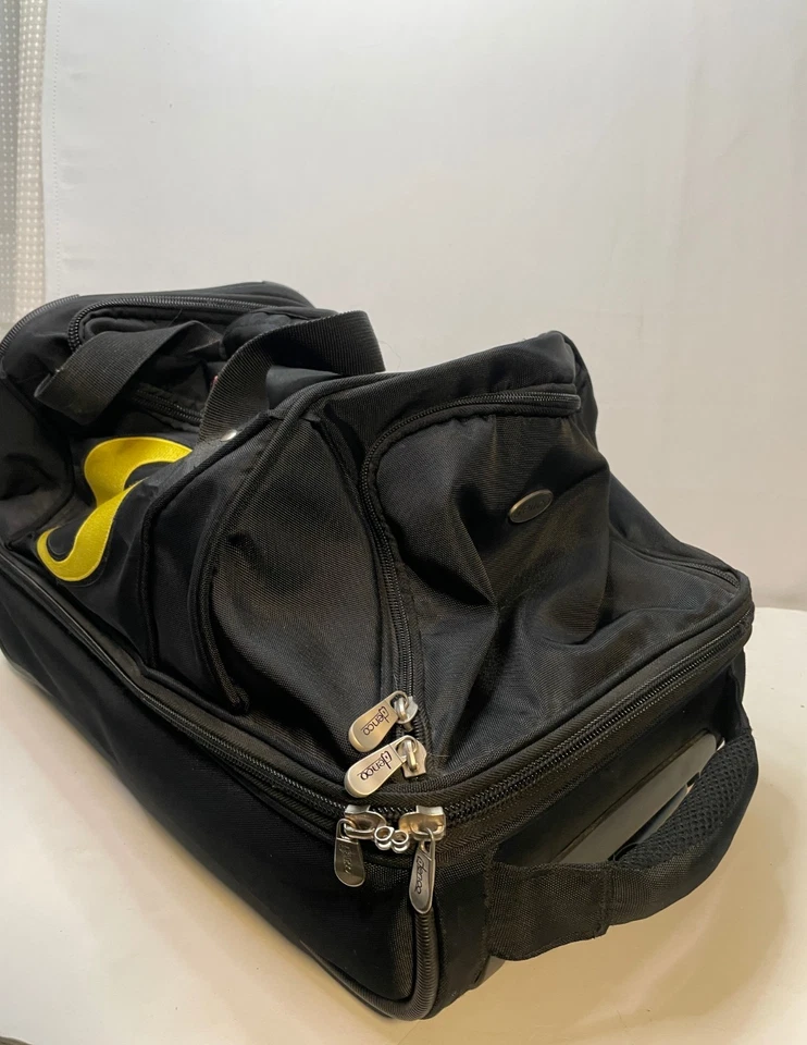 NCAA Oregon Ducks 行李旅行包 21" x 12" x 13" 滚动箱 Denco 黑色 — 第 2/4 张图片