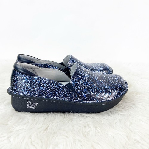 Zapatos Derby Alegria Debra Blue Racer 39/8 nuevos sin caja para mujer de cuero negro plataforma - Imagen 2 de 12