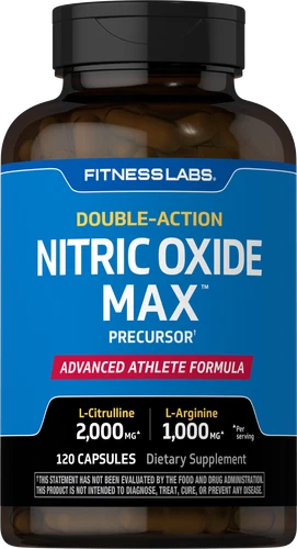 Nitric Oxide Supplement | 3000mg | 120 Capsules | Non-GMO | By Fitness Labs