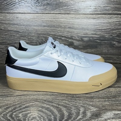 Nike Mens Court Shot White Black Gum Athletic Casual Shoes