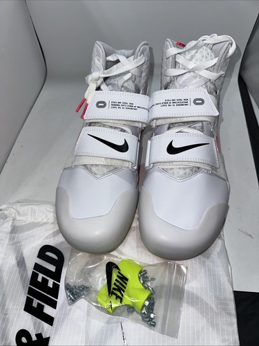 Nike Zoom Javelin Elite 3 Track Shoes Mens 13 White Pink AJ8119-101 Spikes & Bag - Picture 5 of 6