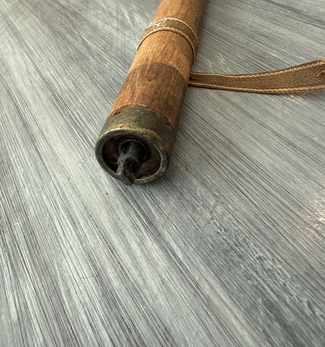 Antike gefederte Fensterrollorolle aus Holz - geborgene Fensterrolle - Bild 2 von 3