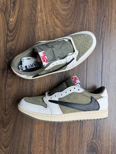 Nike Air Jordan Retro 1 Low OG SP Travis Scott Reverse Olive HOMBRE Talla 9.5 - Imagen 2 de 8
