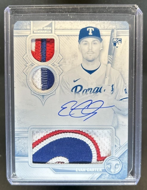 2024 Triple Threads Evan Carter White Whale Rookie RC Patch Auto #1/1