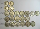 Lot of 22 Kennedy Half Dollars 1965 to 1969 Mixed Lot - 40% Silver