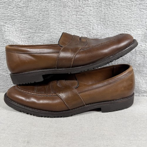 Allen Edmonds Fairmont Shoes Mens Size 11.5 B Brown Leather Penny Loafers USA - Picture 8 of 17