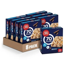 Fiber One 70 Calorie Bar, Cinnamon Coffee Cake, 6 Count,Pack of 8