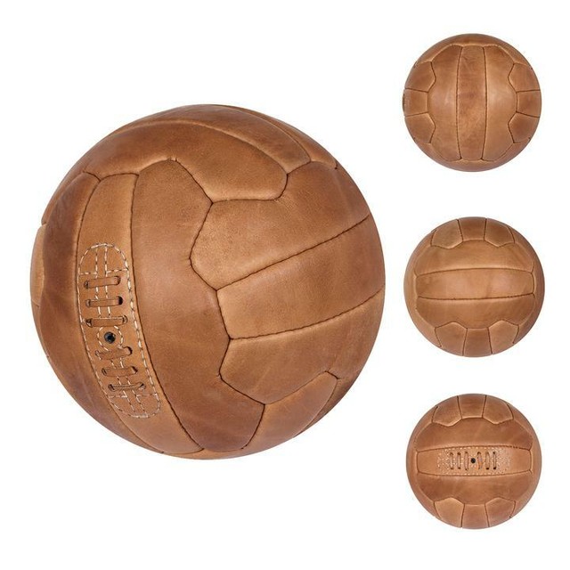 Vintage 1966 Leather Soccer Ball Football - Light Brown Vintage 1966 Leather Soccer Ball Football - Light Brown
