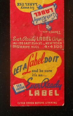 1940s Ever Ready Label Corp. 141-155 East 25th St. Free Catalog Offer NYC NY MB