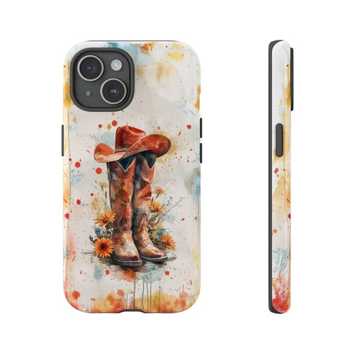 Cowboy Boots Hat Western Paint Phone Case for iPhone, Samsung Galaxy, Pixel - Picture 23 of 173