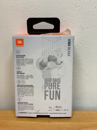 JBL Vibe Beam Perfect Fit Kabellose Ohrhörer - Weiß - Bild 2 von 2
