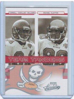 2006 Absolute Mem TT-21 Team Tandems Silver  C Williams / M Clayton SN250 Bucs