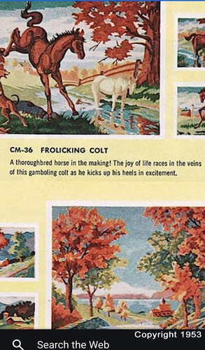 PBN Craft Master - TRE dipinti per numero "Frolicking Colt" - vintage 1961 - Foto 16 di 16