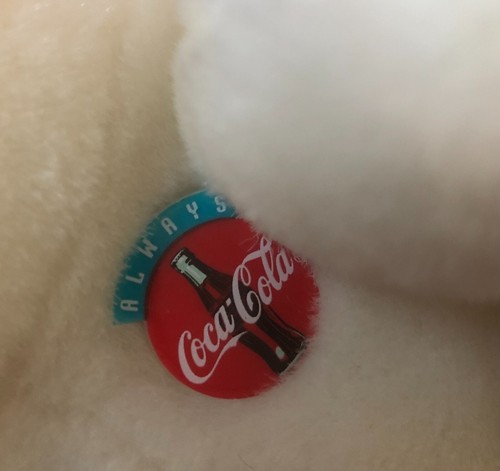 Vintage 1993 Coca Cola Polar Bear 6” Plush Stuffed Animal Collectible Toy - Picture 5 of 5