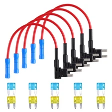 15Pcs 12V 20 Amp Fuse TAP Adapter Kit Car Add Circuit Mini ATM APM Blade Fuse