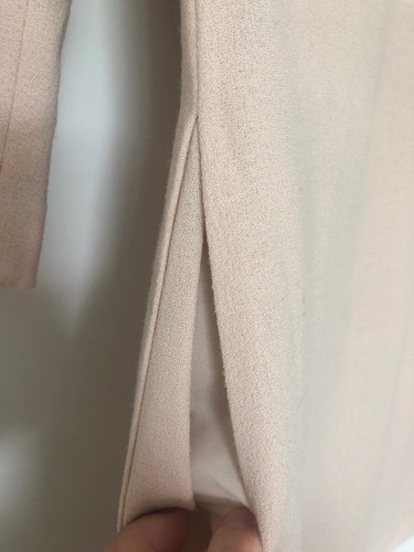 Ivory/ Off White/ Nude Mini Wool Dress By GOAT. Us Size 8 Original Price $730 - Picture 4 of 10