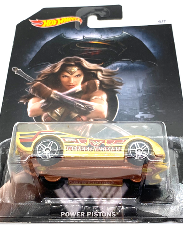 Hot Wheels Dawn of Justice Wonder Woman 2015 # 6 Power Pistons # 7 coches Bronceados Trum - Imagen 5 de 9
