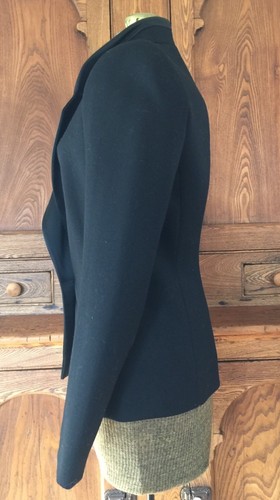 Euc Eu Wool Jacket 10 Asymmetrical Lapel 6 38 Blazer Jarrar Uk Us Bouchra Black BSwS0O