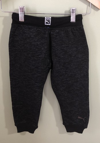 Puma Original Sportswear Boys Jogger Sweatpants Black Size 4 Gold Lettering - Picture 5 of 7
