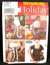 Santa Claus Doll 26" with Clothes Christmas Simplicity 7921 Uncut Pattern