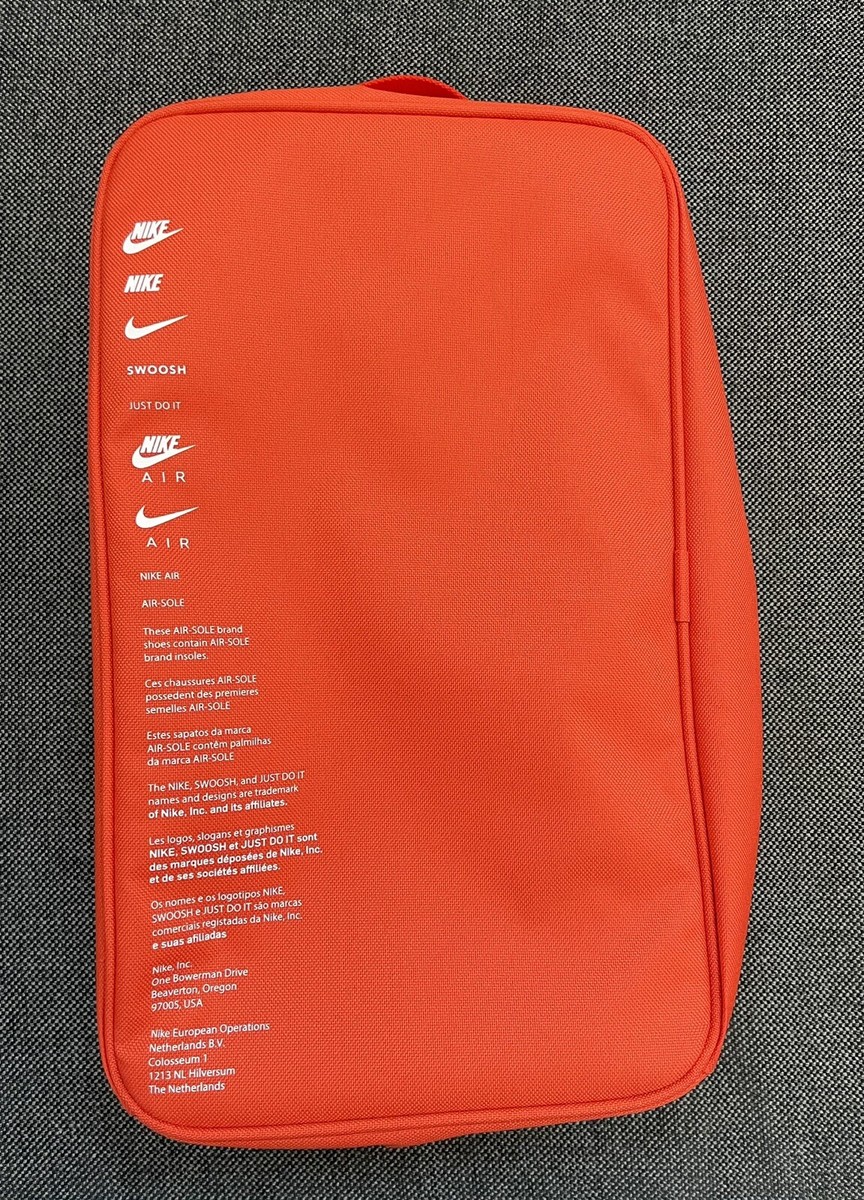 Nike Shoebox Orange Travel Bag w/ Zipper ONE SIZE - BA6149 810 | eBay