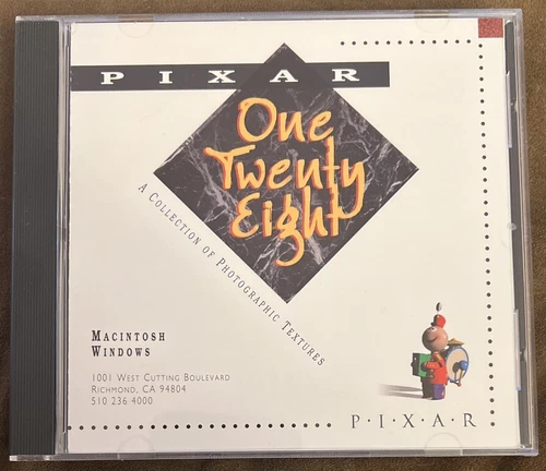 PIXAR One Twenty Eight CD-ROM 1993 RENDERMAN VERY RARE REPEATING TEXTURE LIBRARY