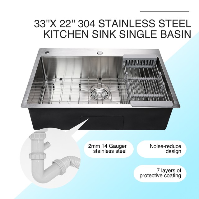 Elkay 43 X22 Stainless Steel Sink For - 22 X 33 Kitchen Sink Single Bowl Elkay 43 X22 Stainless Steel Sink For - 22 X 33 Kitchen Sink Single Bowl