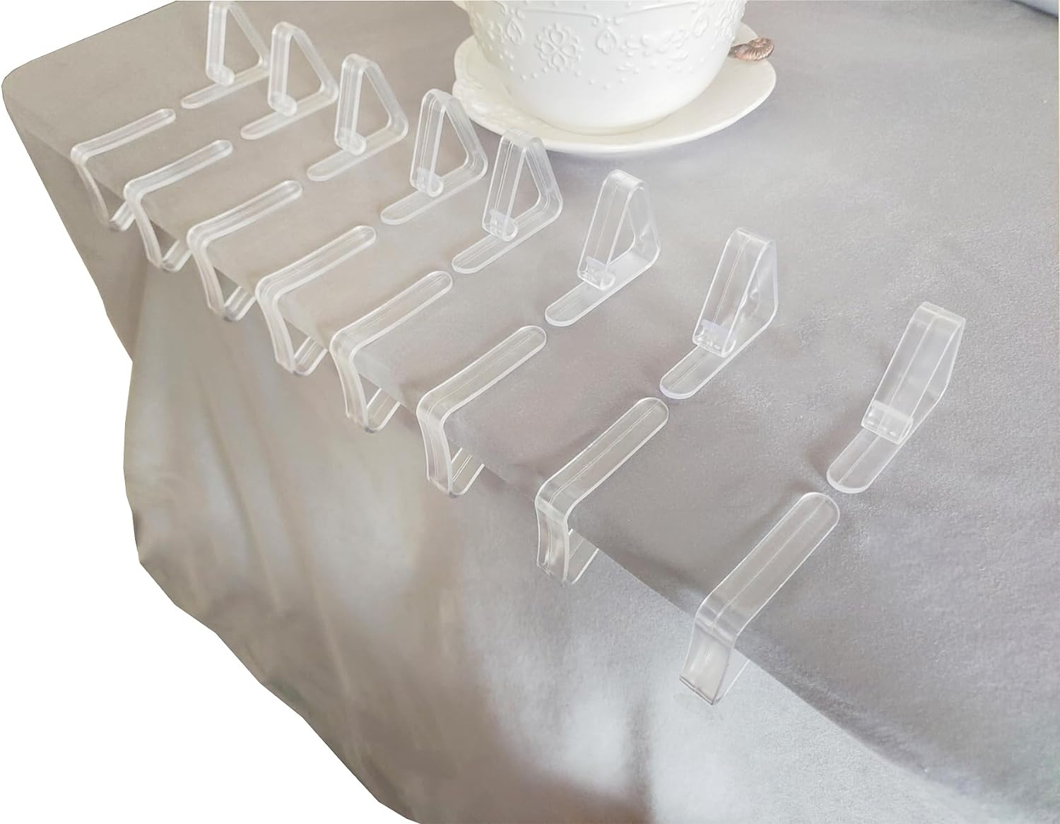 16 Pcs Tablecloth Clips Clear Plastic Table Cloth Hold Clips Outdoor Tableclo eBay
