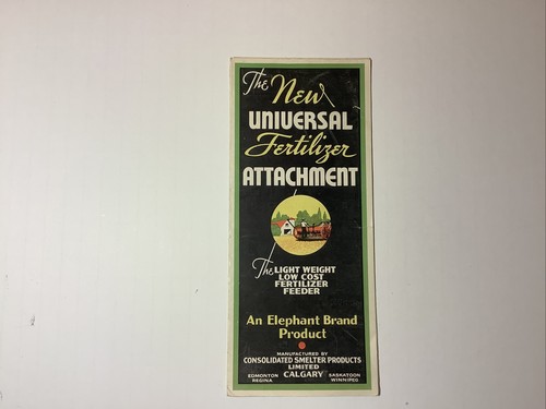 ELEPHANT BRAND THE NEW UNIVERSAL FERTILIZER ATTACHMENT POCKET BROCHURE - Picture 1 of 3