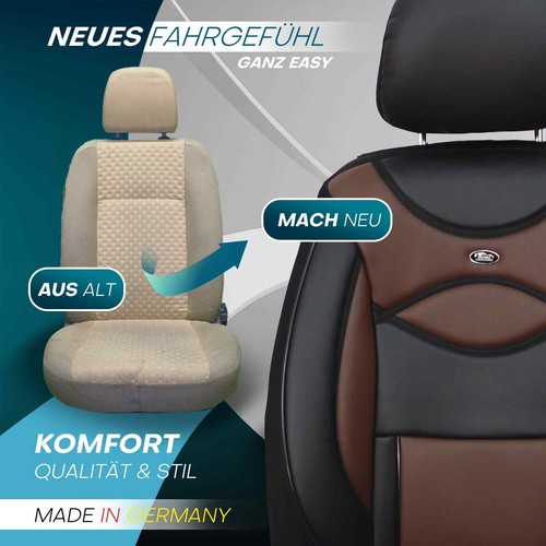 Fundas de asiento de coche Prime adecuadas para Infiniti Q30 desde 2016 (negro-marrón) | NUEVO - Imagen 6 de 12