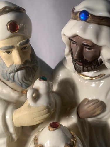 Nativity scene 3- wise men king vintage ceramic Christmas Props - 第 4/8 張圖片