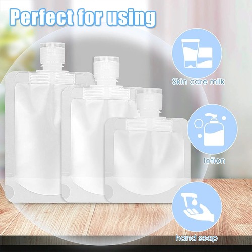 Transparent Travel Portable Fluid Makeup Packing Bag Sub-packing Storage Bag Sha - Imagen 2 de 11