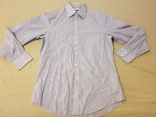 Mens Charles Tyrwhitt Dress Shirt 15 33 Blue Button Cotton