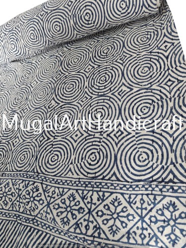 Indian Kantha Quilt Bedspread Throw Double Size Cotton Blanket Hand Block Print - Picture 5 of 6