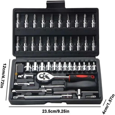 économies Kit d'outils de réparation de voitures 46pcs 14 -- Corque à cliquet *