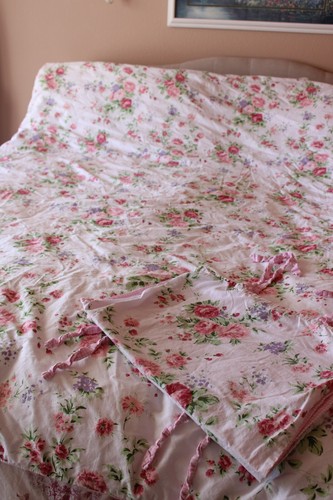 Fundas de almohada estándar gemelas reversibles edredón y cubierta rosa tamaño floral doble FadFay - Imagen 2 de 5