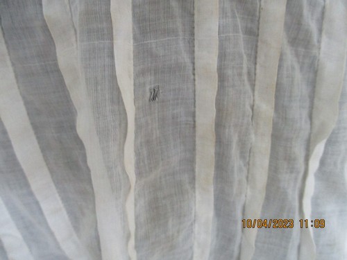 Antique Victorian Sheer Lace Inserts Skirt Petticoat White Lawn Cotton - Picture 8 of 11
