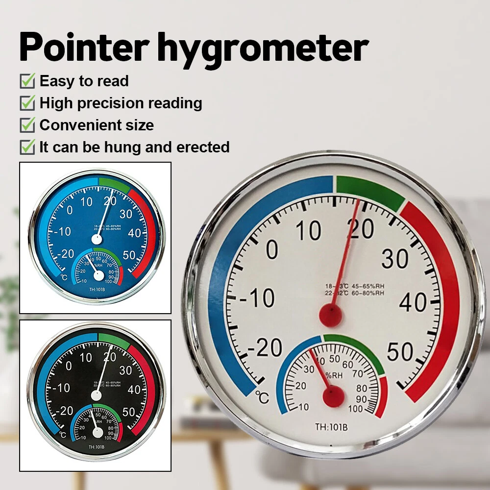 Mini Indoor Thermometer Hygrometer 2 in 1 Temperature Analog Humidity  Monitor Gauge for Home Room