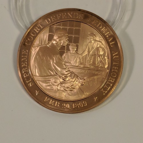 Franklin Mint Bronzemünze 1,75" D. Oberster Gerichtshof verteidigt Bundesbehörde - Bild 2 von 5
