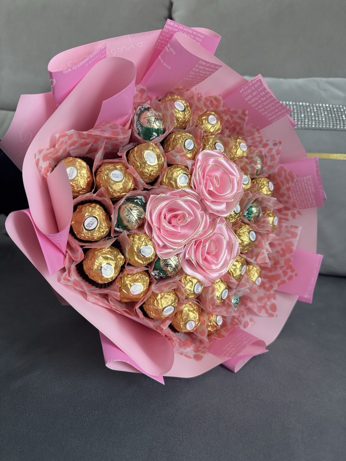 32 Luxury Chocolate And Flower Bouquet, Gift Hamper