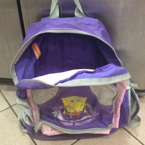 Vintage Spongebob Nickelodeon full size backpack bag knapsack schoolbag - Picture 16 of 16