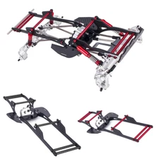 Carbon Fiber LCG Chassis Kit w/ gearbox for 1/10 RC Crawler Comp Rigs SCX10 DIY