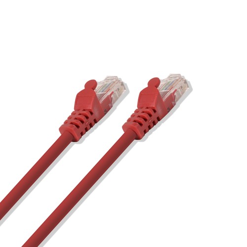 Cat-5e UTP Ethernet Network Cable RJ45 Lan Wire Red 1FT - Picture 2 of 6