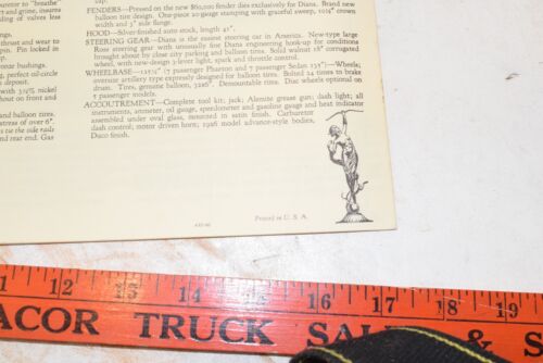 1927 Diana Advanced Straight Eight Car Sales Brochure -Reprint -C106.1.11 - Picture 10 of 10