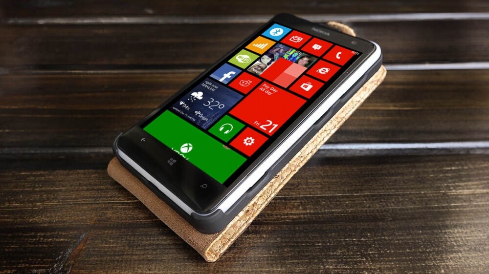 Urcover Nokia Lumia 625 Kork Schutz Hülle Flip Wallet Case Cover Schale Tasche